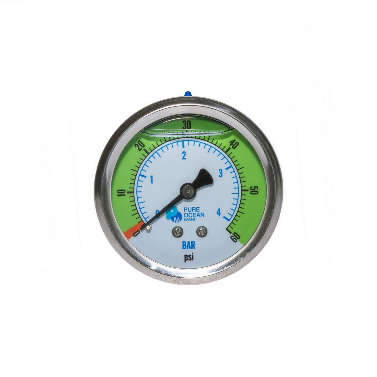 Low-pressure Gauge, 0-60psi, SS316L, BSPT1/4''