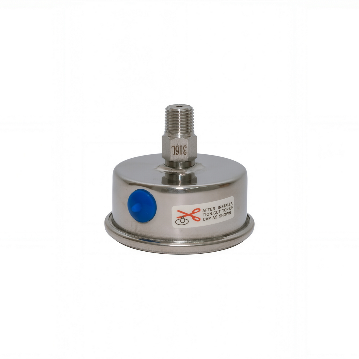 Low-pressure Gauge, 0-60psi, SS316L, BSPT1/4''