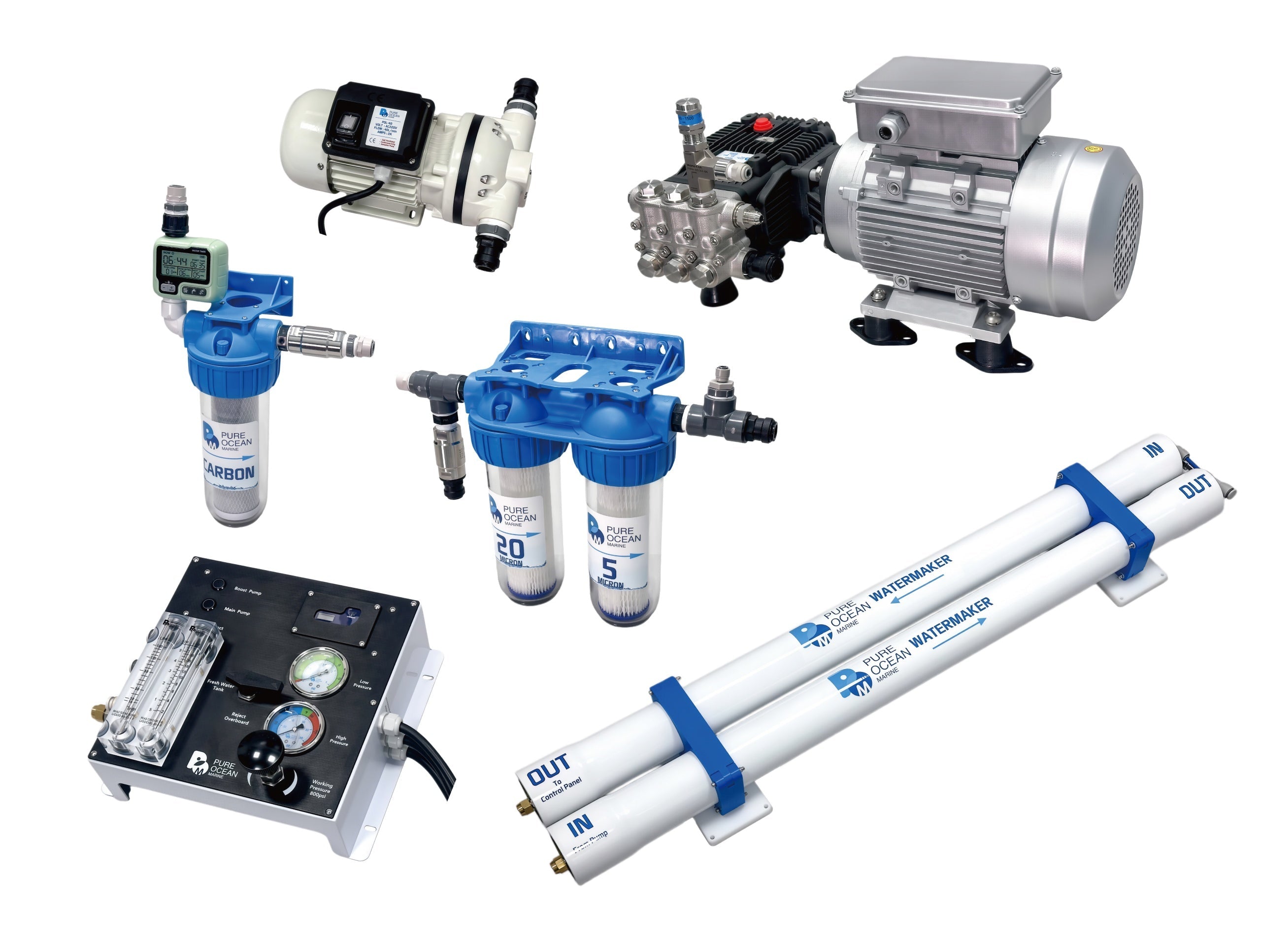 PureOcean Marine Pro140 Modular Watermaker (110V/220V AC | 37 GPH / 140 L/h)