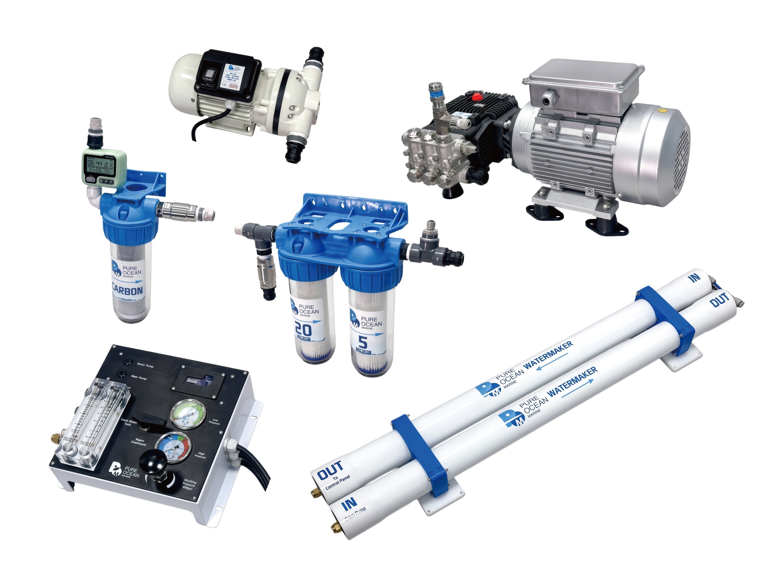 PureOcean Marine Pro140 Modular Watermaker (110V/220V AC | 37 GPH / 140 L/h)