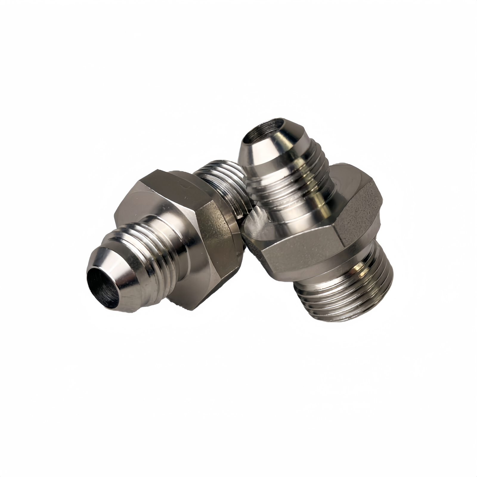 Titanium G3/8" Male x 3/8" JIC Male - Straight High Pressure Hose Fitting