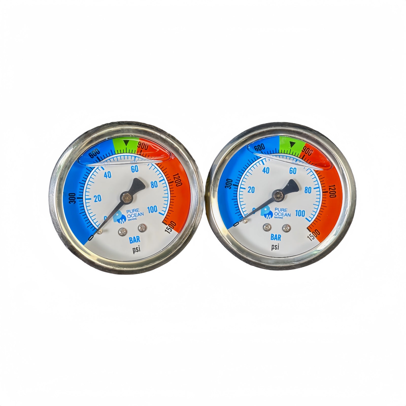 High-pressure Gauge, 0-1500psi, SS316L, ZG1/4''