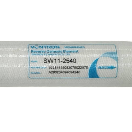 VONTRON SW11-2540 Reverse Osmosis Sea Water Membrane 99.5% Rej. 28sqft, 800psi.