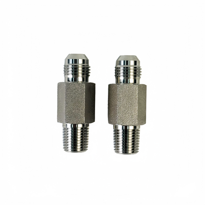 SS316L BSPT1/4" Male x 3/8" JIC Male - Lengthened Straight High Pressure Hose Fitting