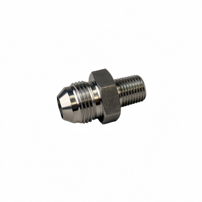SS316L BSPT1/4" Male x 1/2" JIC Male - Straight High Pressure Hose Fitting