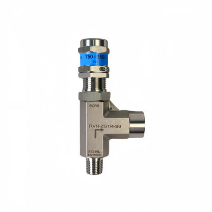 Safety valve (pressure relief valve) For Main pump, SS316L, 850psi, ZG1/4 inch