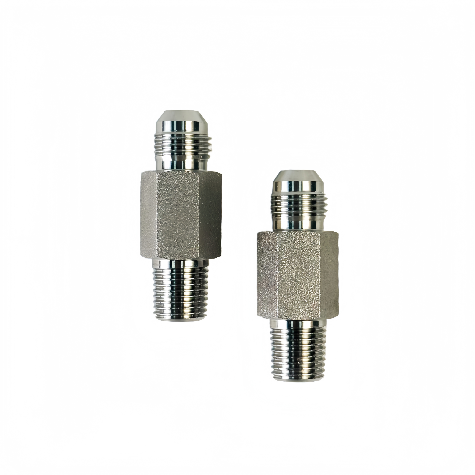 SS316L BSPT1/4" Male x 3/8" JIC Male - Lengthened Straight High Pressure Hose Fitting