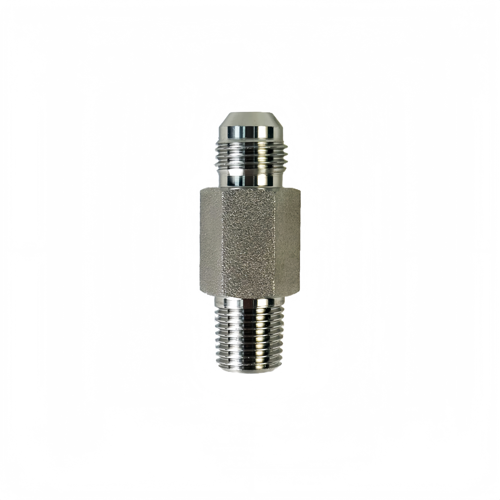SS316L BSPT1/4" Male x 3/8" JIC Male - Lengthened Straight High Pressure Hose Fitting