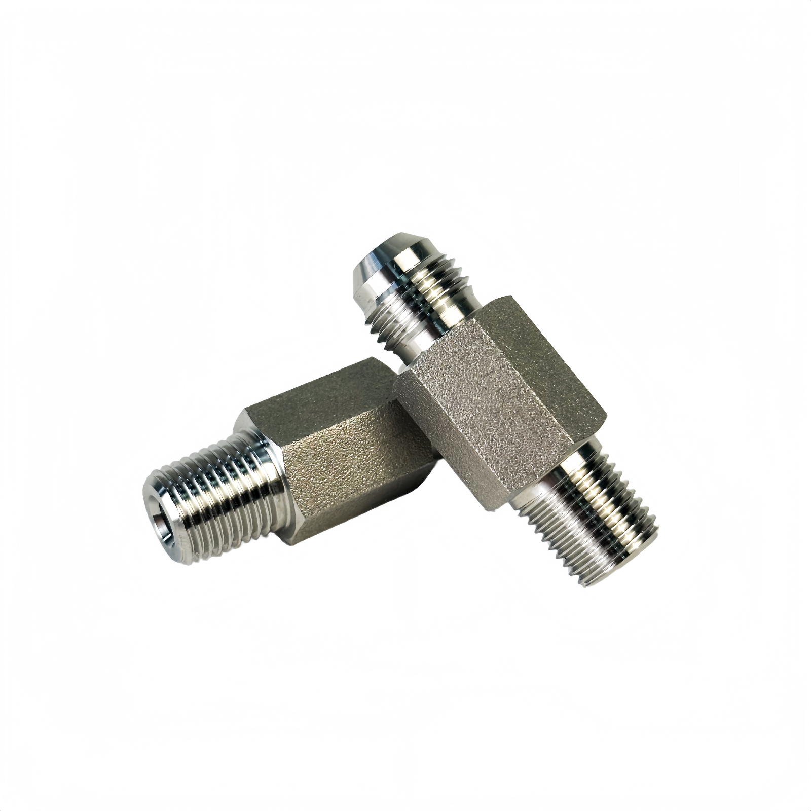 SS316L BSPT1/4" Male x 3/8" JIC Male - Lengthened Straight High Pressure Hose Fitting