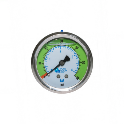 Low-pressure Gauge, 0-60psi, SS316L, BSPT1/4''