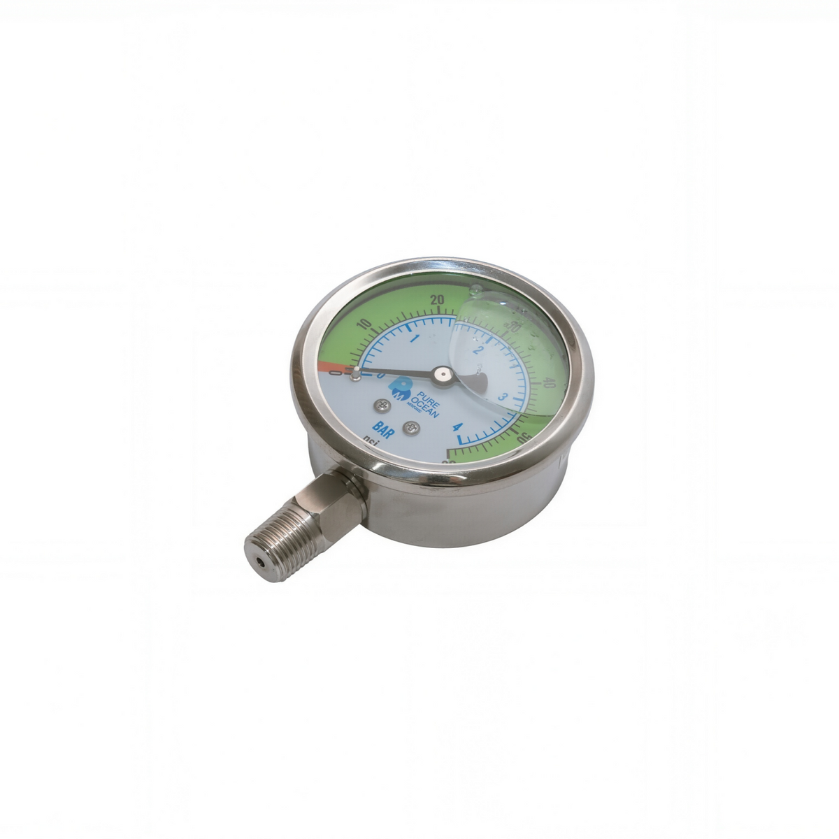 Low-pressure Gauge, 0-60psi, SS316L, BSPT1/4''