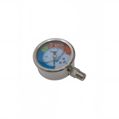 High-pressure Gauge, 0-1500psi, SS316L, BSPT1/4''