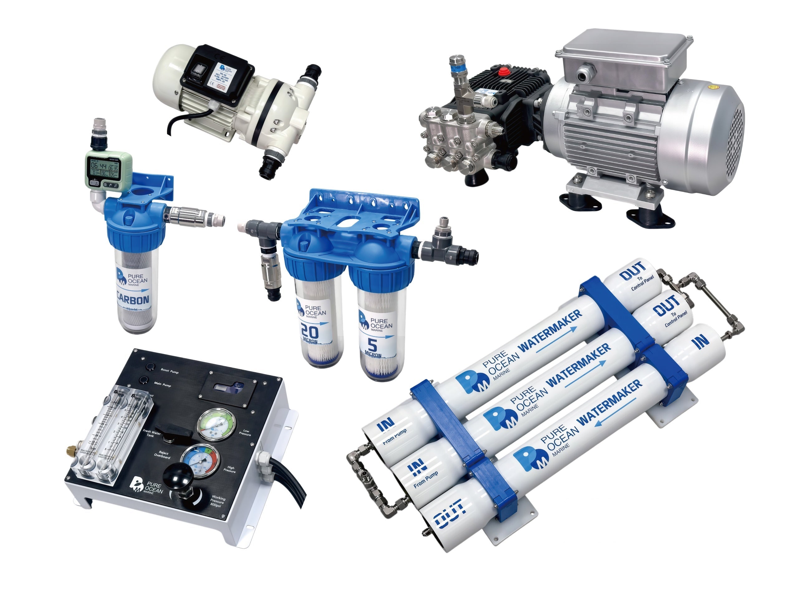 PureOcean Marine Pro105S Modular Watermaker (110V/220V AC | 28 GPH / 105 L/h)