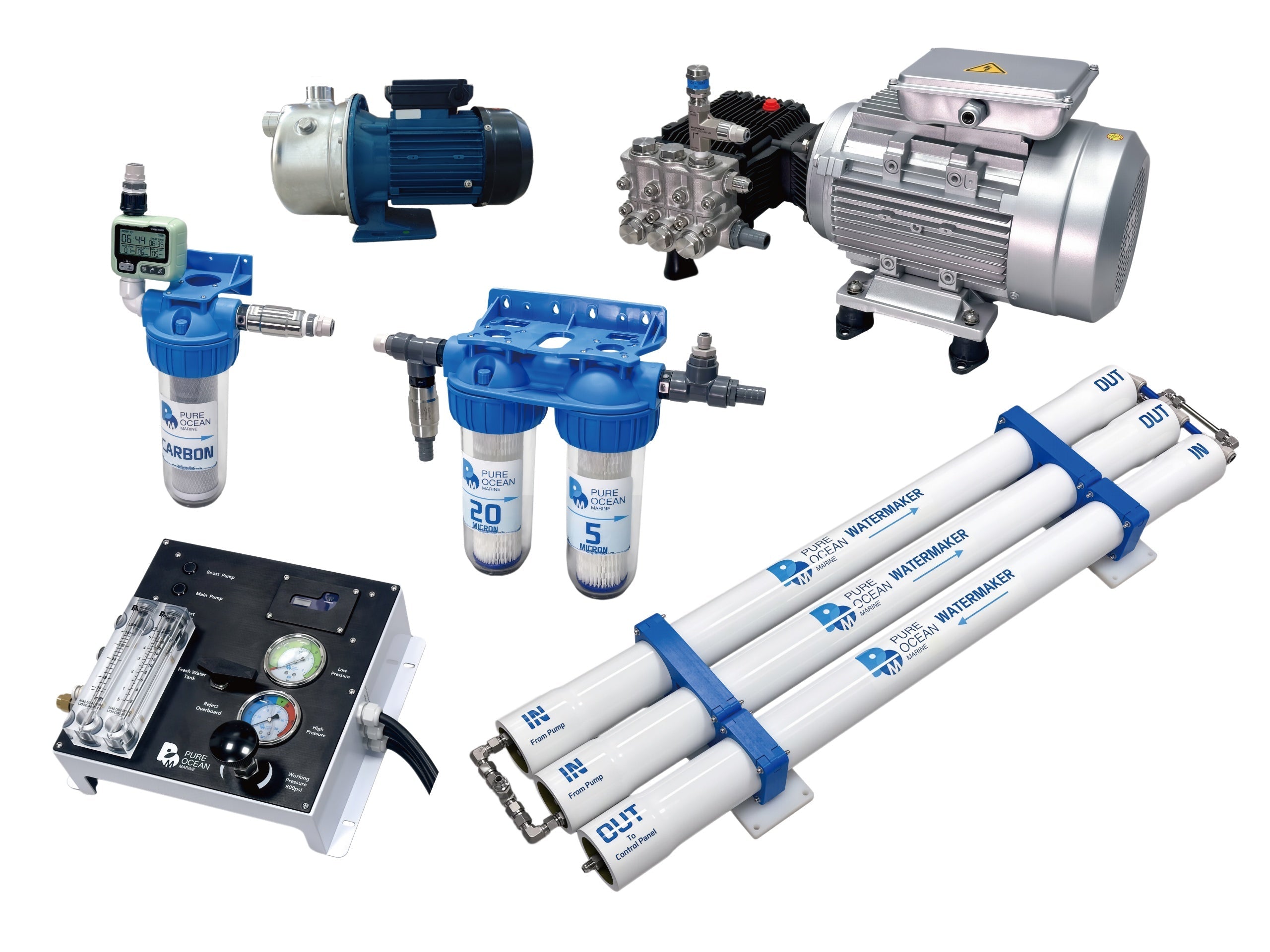 PureOcean Marine Pro200 Modular Watermaker (110V/220V AC | 53 GPH / 200 L/h)