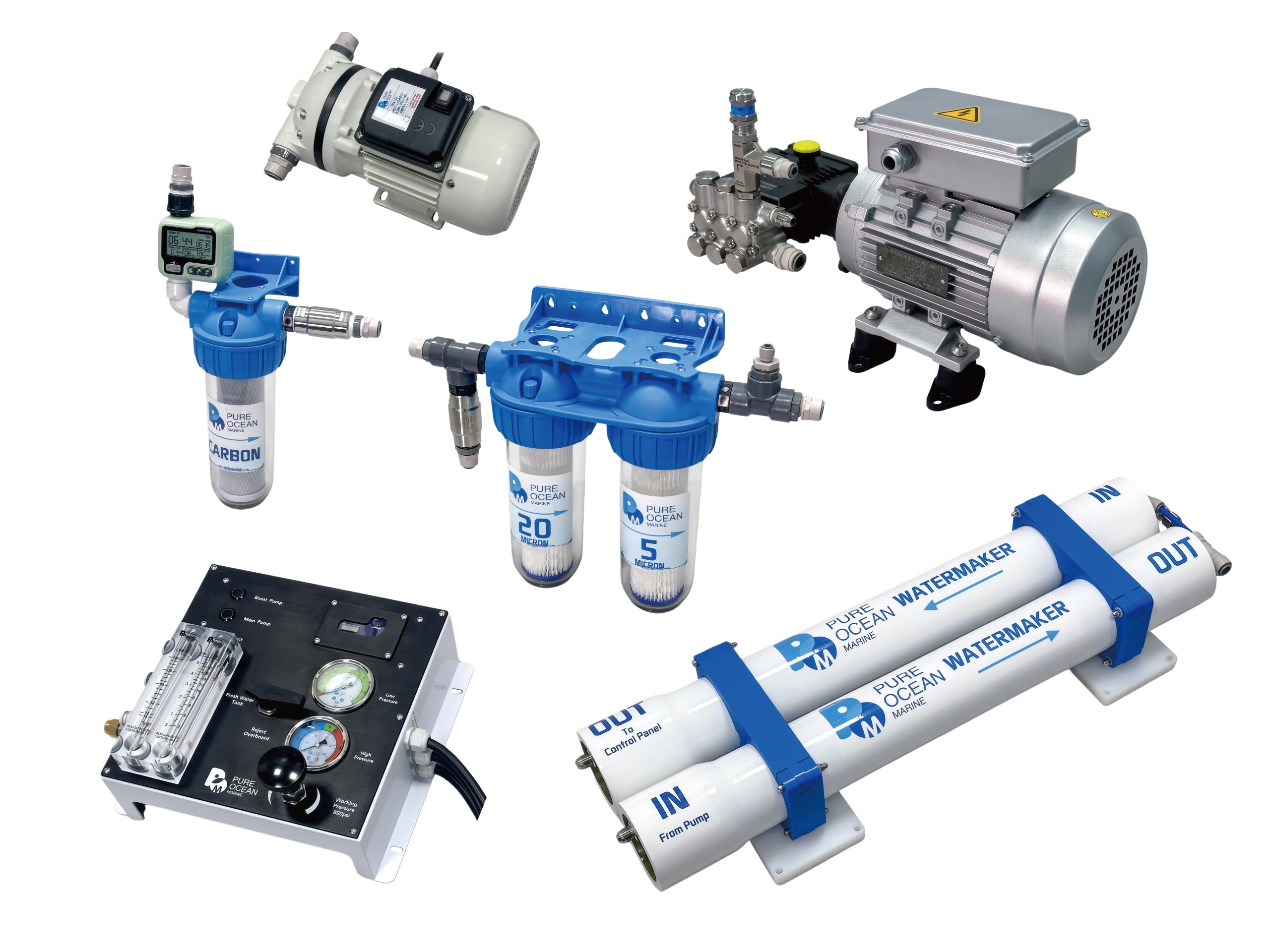 PureOcean Marine Pro80S Modular Watermaker (110V/220V AC | 21 GPH / 80 L/h)