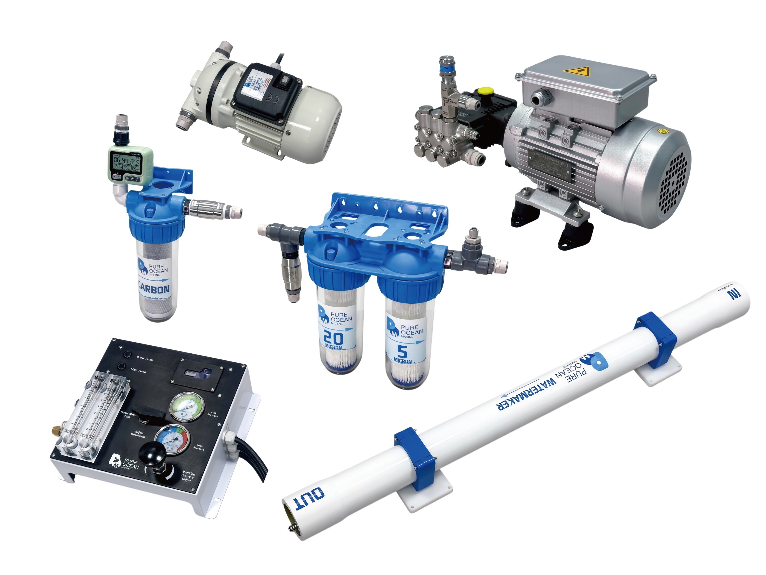 PureOcean Marine Pro80 Modular Watermaker (110V/220V AC | 21 GPH / 80 L/h)