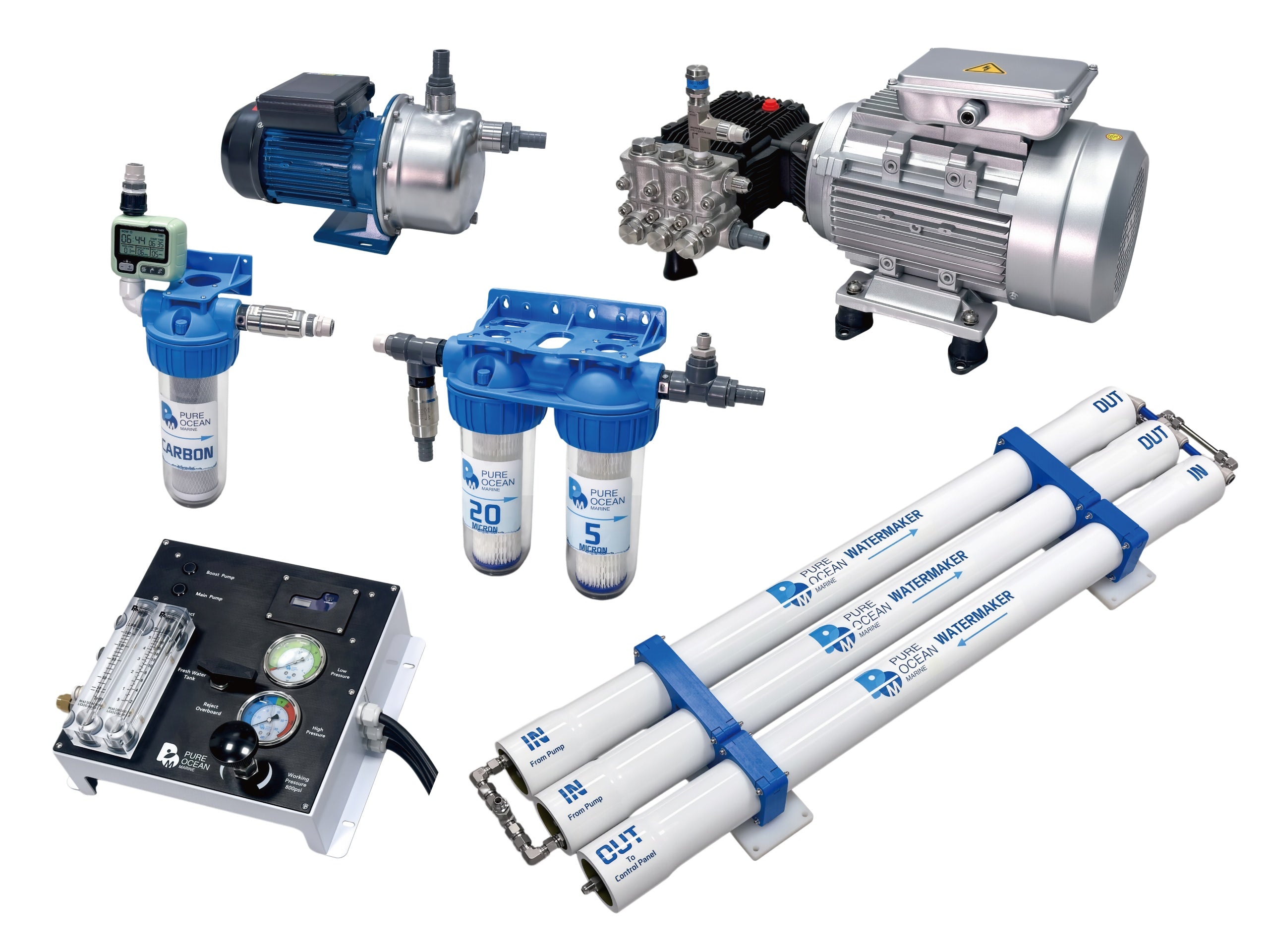 PureOcean Marine Pro200 Modular Watermaker (110V/220V AC | 53 GPH / 200 L/h)