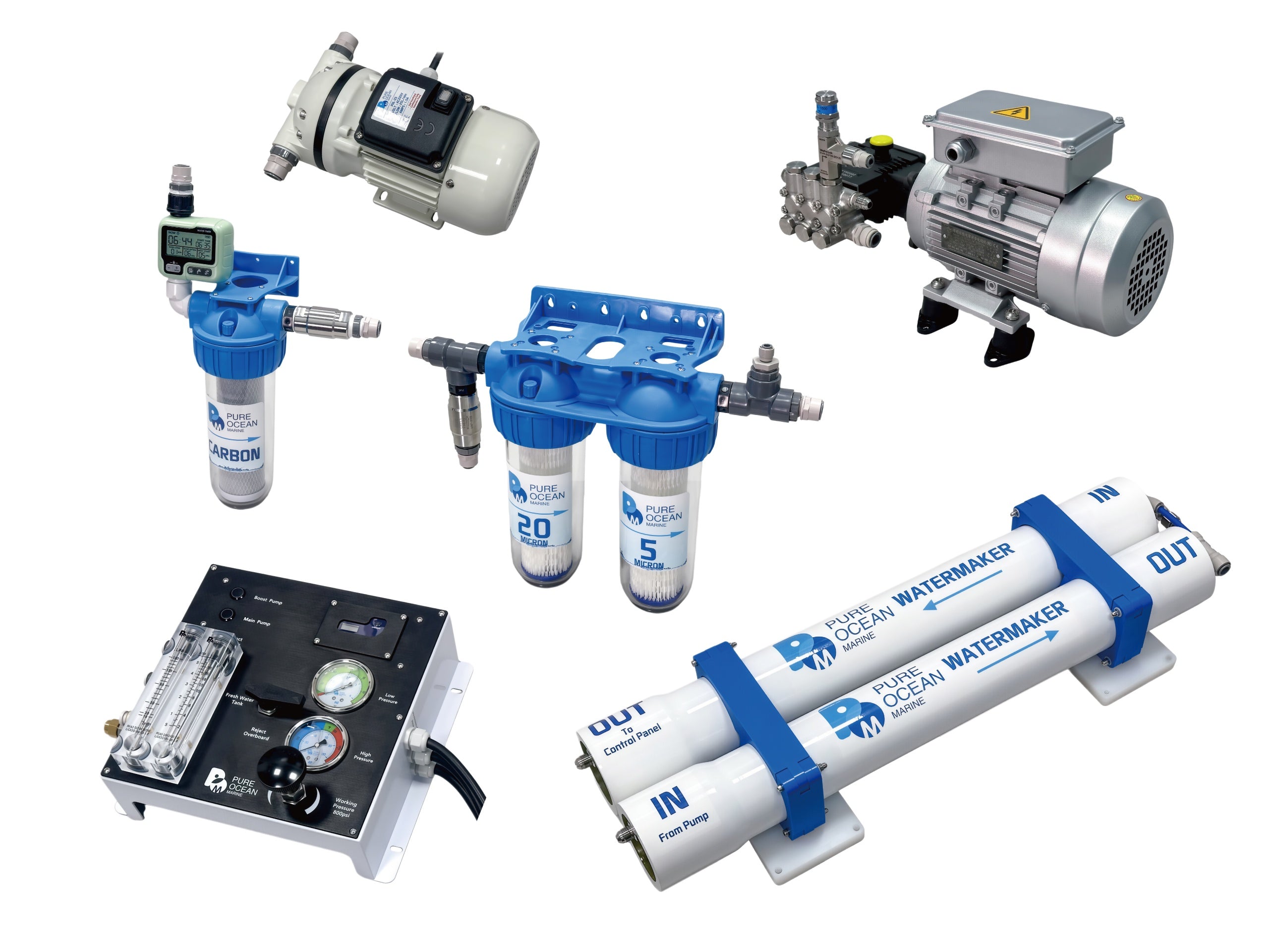 PureOcean Marine Pro80S Modular Watermaker (110V/220V AC | 21 GPH / 80 L/h)