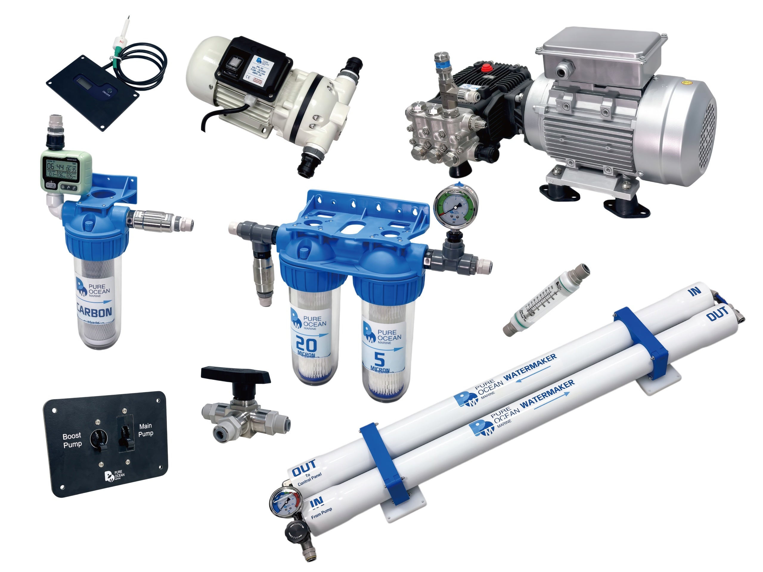 PureOcean Marine SE140 Modular Watermaker (110V/220V AC | 37 GPH / 140 L/h)