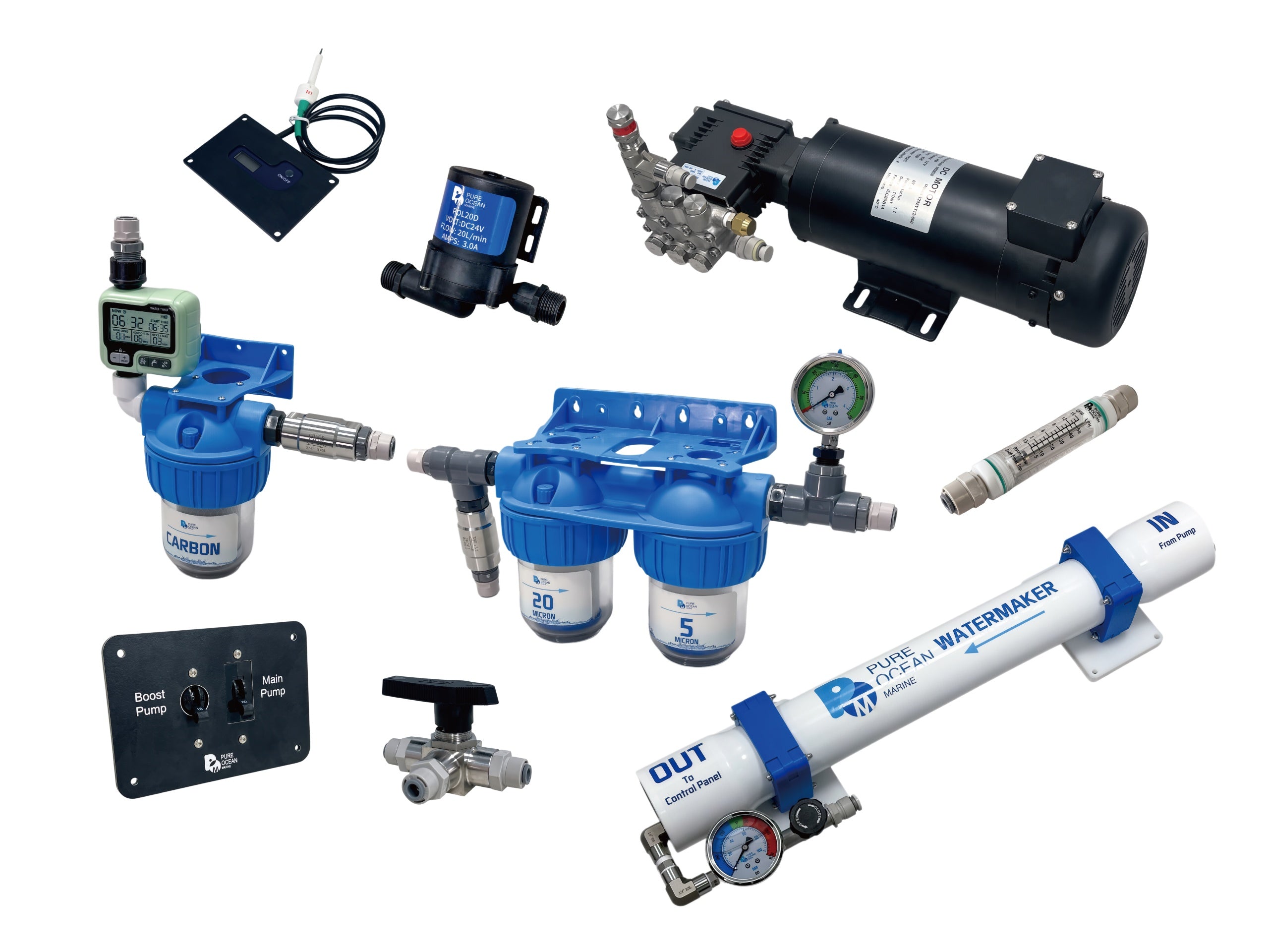 PureOcean Marine SE45S-DC Modular Watermaker (12V/24V DC | 12 GPH / 45 L/h)