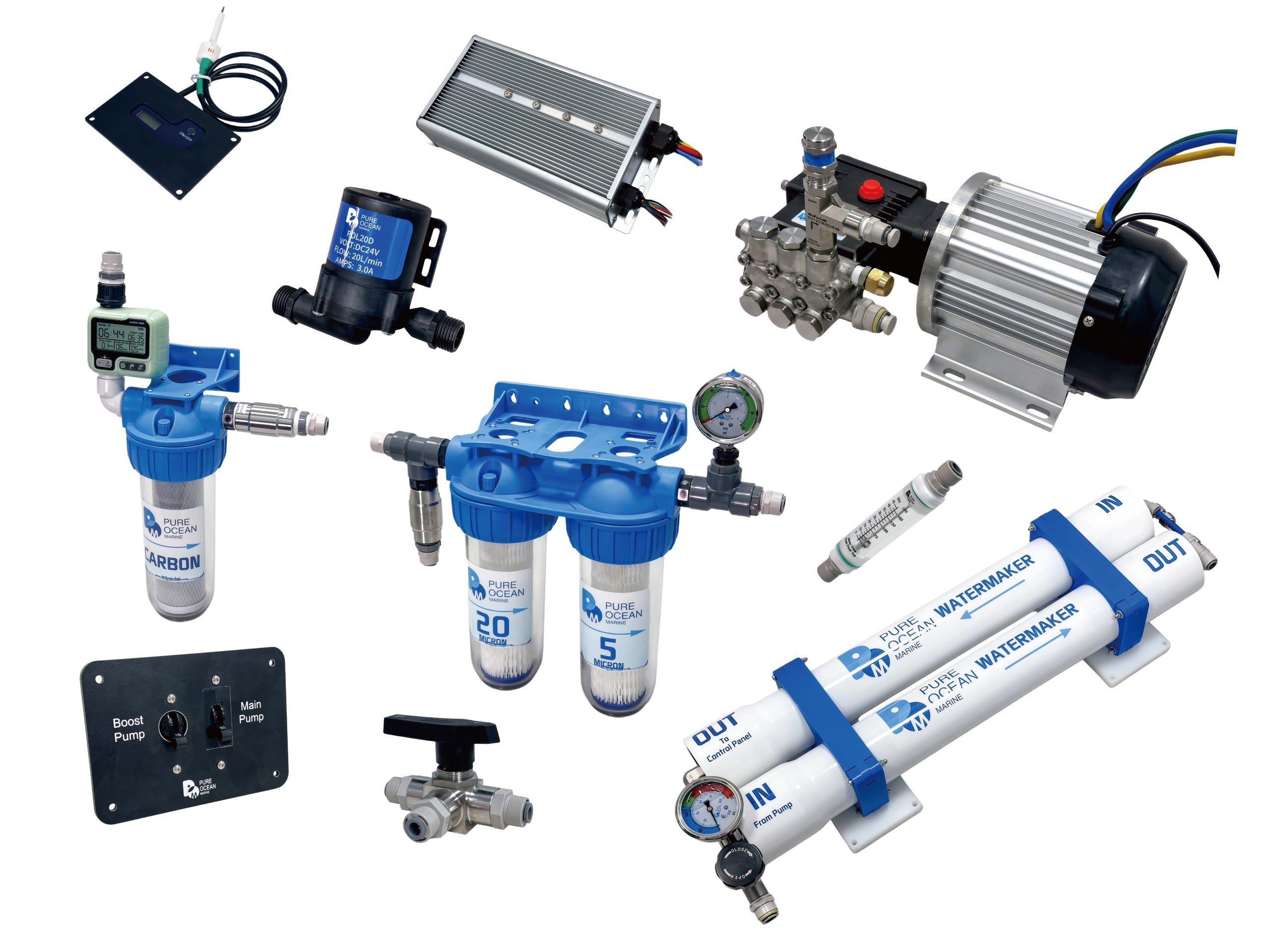 PureOcean Marine SE80S-DC Modular Watermaker (12V/24V/48V DC | 21 GPH / 80 L/h)