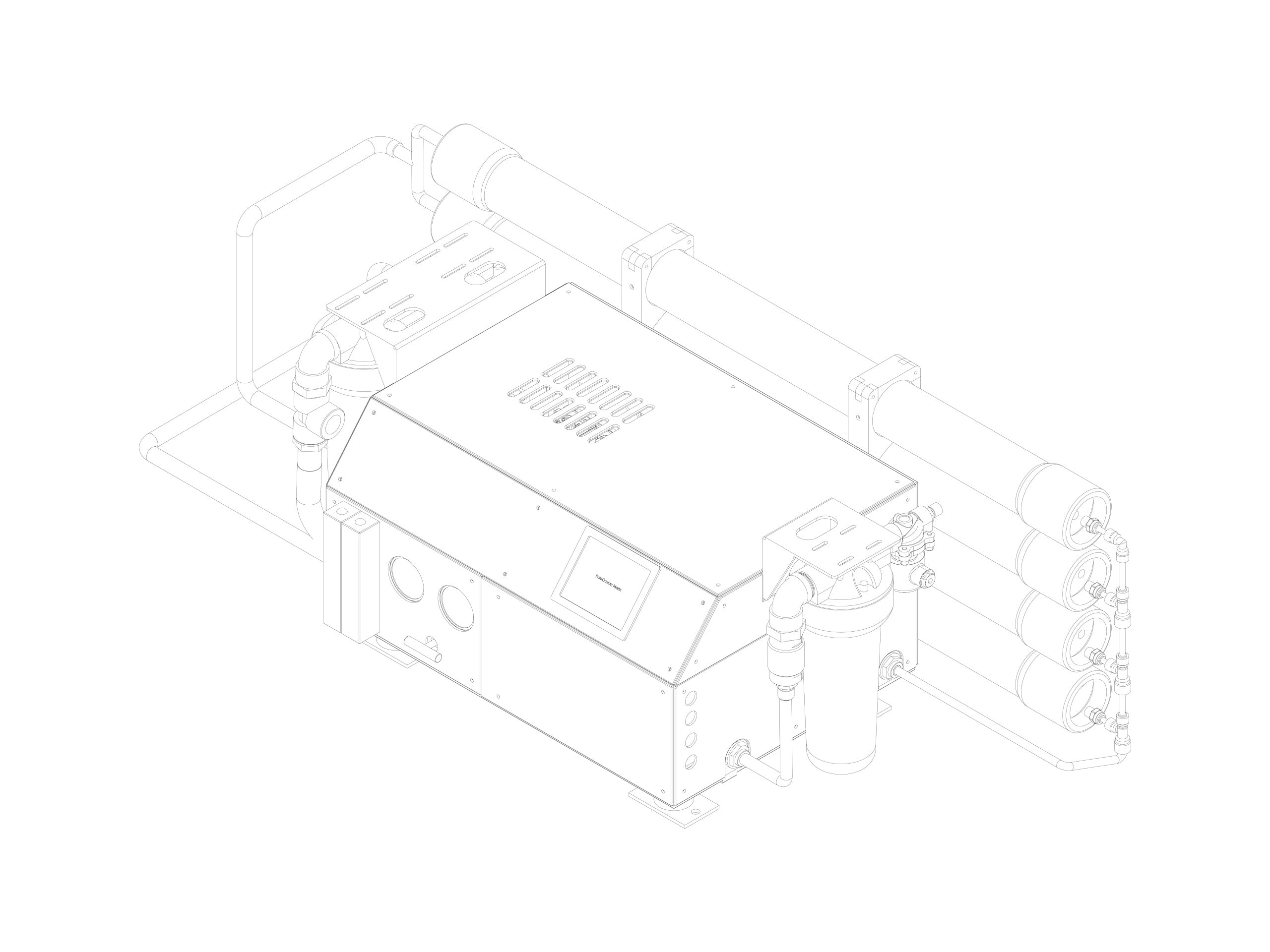 PureOcean Marine Ultra300 Integrated Watermaker (110V/220V AC | 80 GPH / 300 L/h)