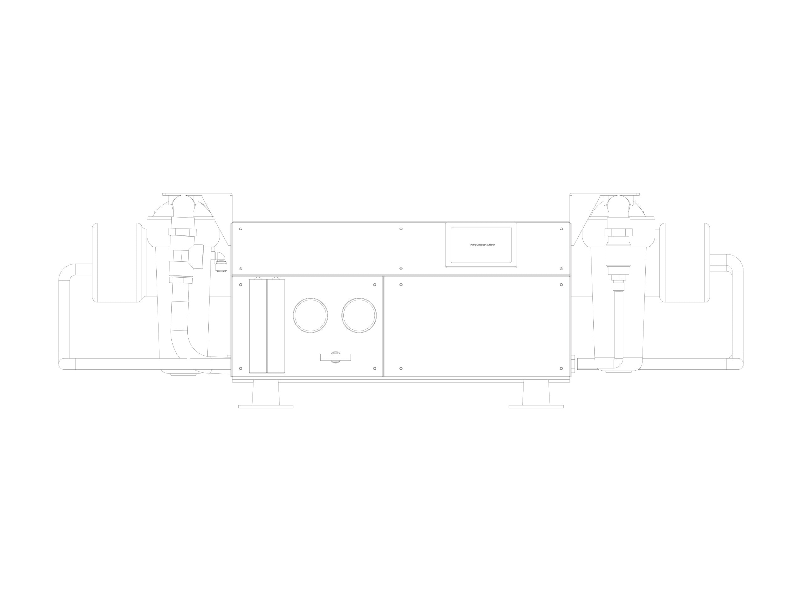 PureOcean Marine Ultra500 Integrated Watermaker (110V/220V AC | 132 GPH / 500 L/h)