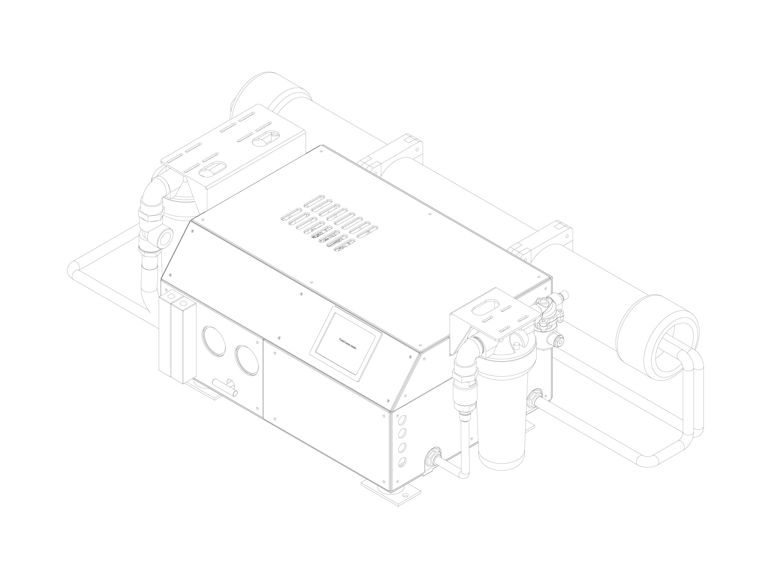PureOcean Marine Ultra500 Integrated Watermaker (110V/220V AC | 132 GPH / 500 L/h)