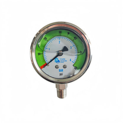 Low-pressure Gauge, 0-60psi, SS316L, ZG1/4''