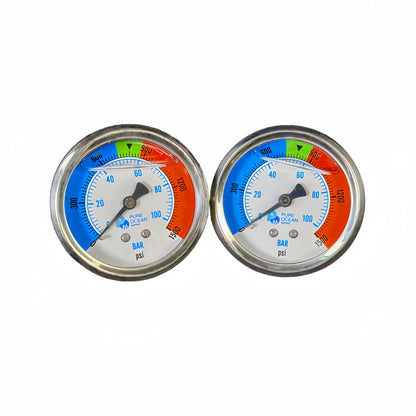 High-pressure Gauge, 0-1500psi, SS316L, ZG1/4''