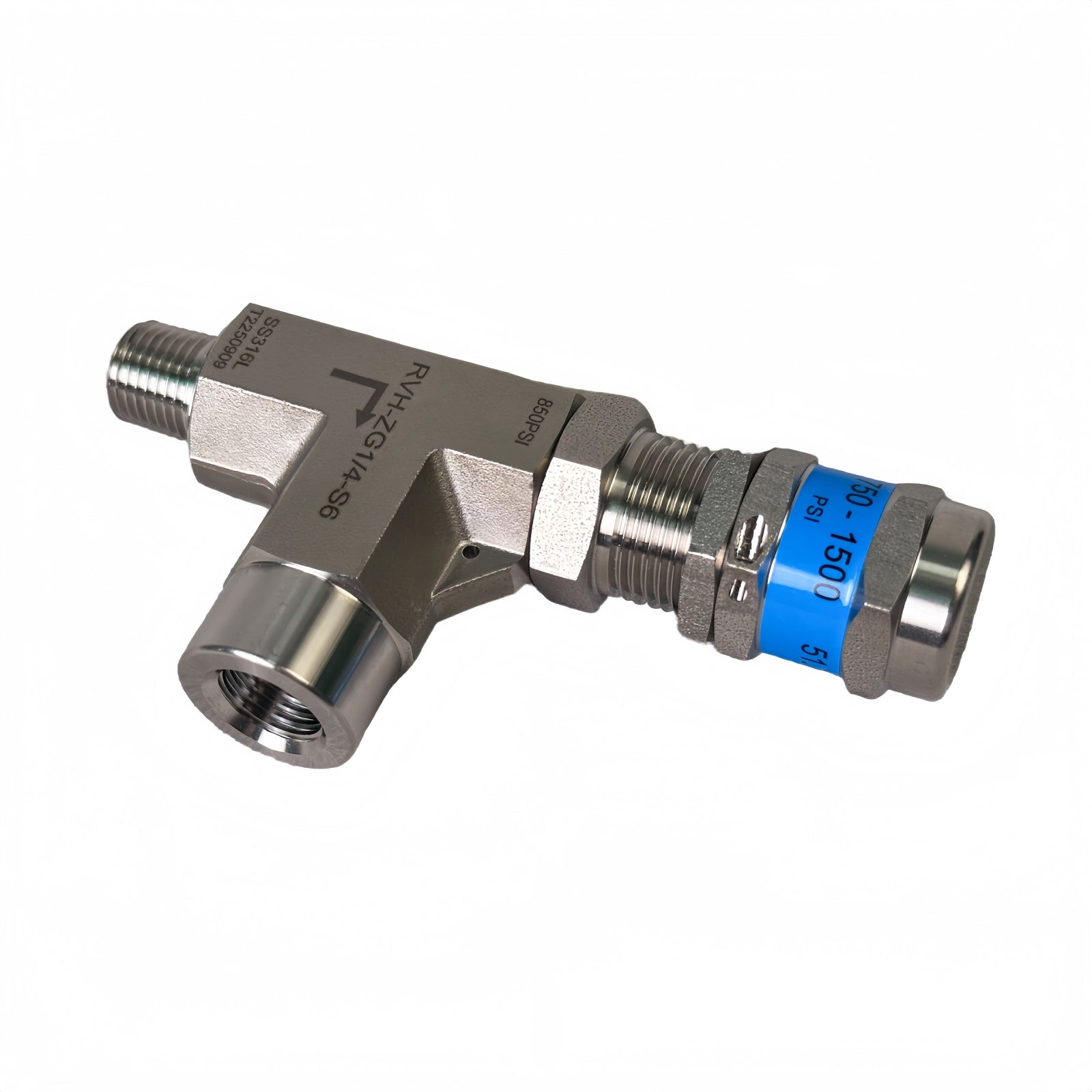 Safety valve (pressure relief valve) For Main pump, SS316L, 850psi, ZG1/4 inch
